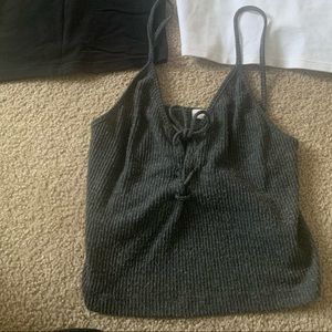 Brandy Melville grey crop top size small